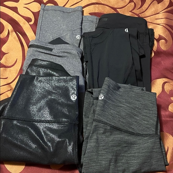 lululemon athletica Women's Black and Gray Leggings Collection, size 4 - Picture 1 of 17